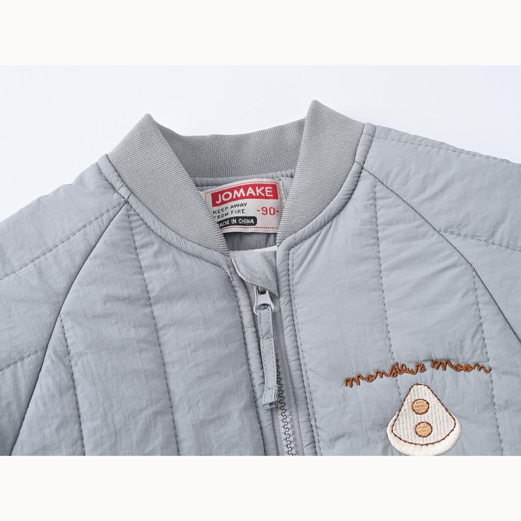 Autumn and Winter Embroidery In Small Children Cartoon Cute Padded Fashionable Versatile Cotton Jacket Jacket Elastic Cotton Jacket