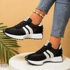 Women's Platform Daddy Shoes - Colorblock Round Toe Lace-Up Sneakers, Comfortable Cushioned Sole Walking Shoes for Ladies