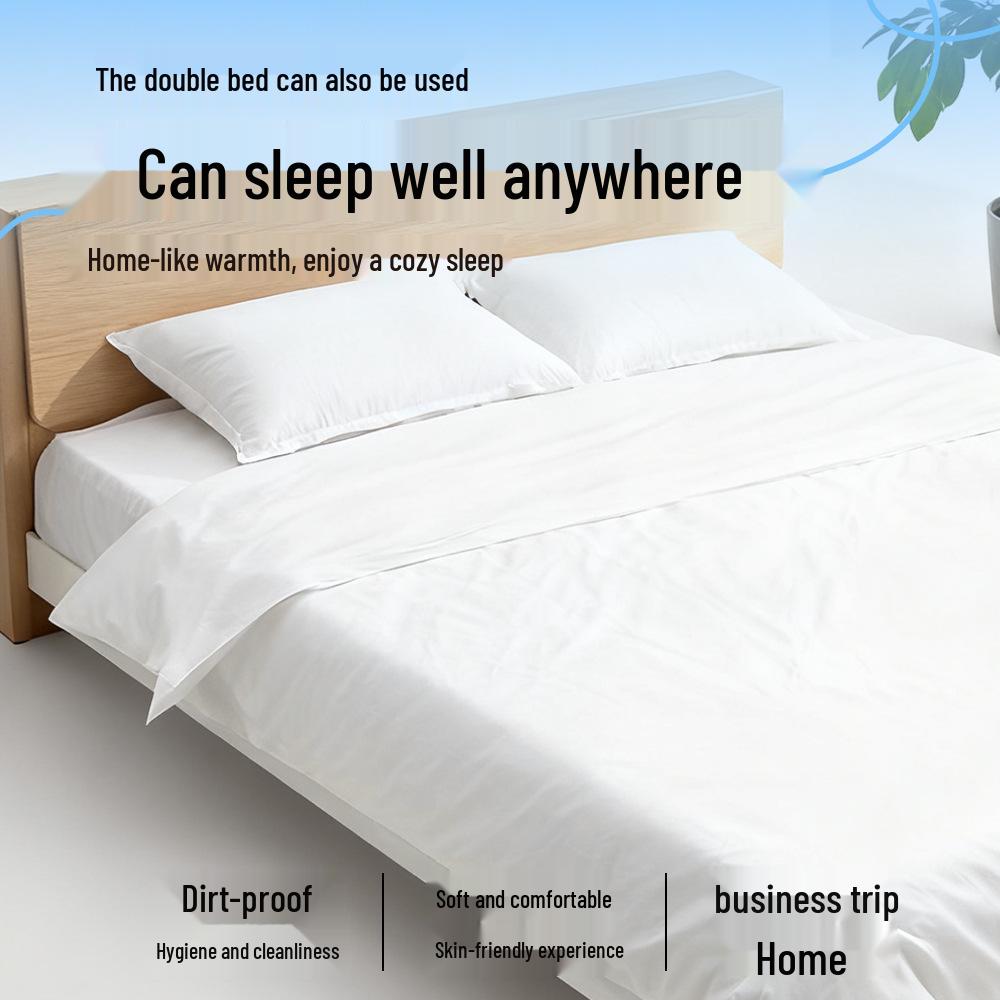 Cross-Border Travel Bedding Set: Thickened 4-Piece Set with Bed Sheet, Duvet Cover, Pillowcase for Hotel Use