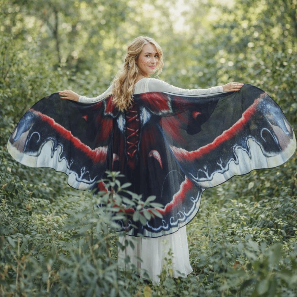 Halloween Butterfly Peacock Shawl Moth Butterfly Cosplay Costumes Beautiful Butterfly Cape  Banquet