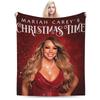 Mariah Carey Weihnachts-Plüschdecken Studenten Flanell-Bettwäsche Überwürfe für Couch Sessel Sofa Bett Warm Weich Tagesdecke Geburtstagsgeschenk