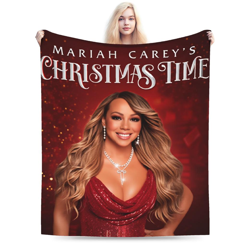 Mariah Carey Weihnachten Warme Weiche Decke Studenten Plüsch Überwurfdecke Bequeme Schlafzimmer Flanell Tagesdecke Sofa Bettbezug