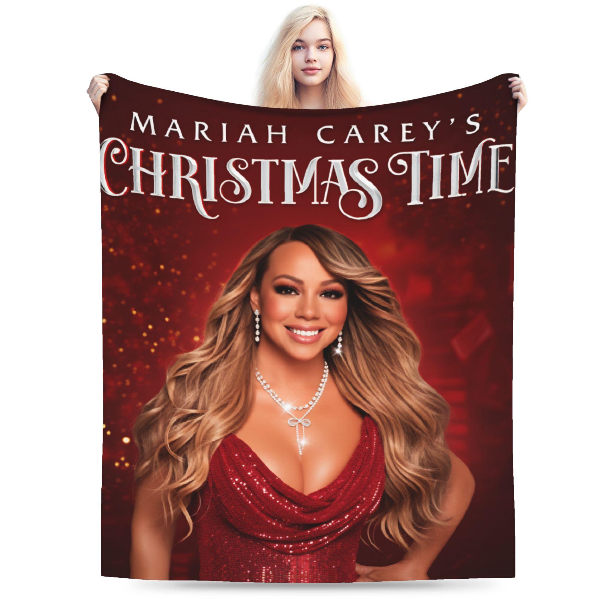 

Mariah Carey Christmas Plush Blanket Children Flannel Bedding Throws For Home Decor Super Warm Custom DIY Quality Bedspread Gift 70x100cm