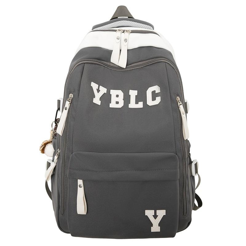 

Женский рюкзак Мужской рюкзак Большой вместимости Школьный рюкзак для школьников серый