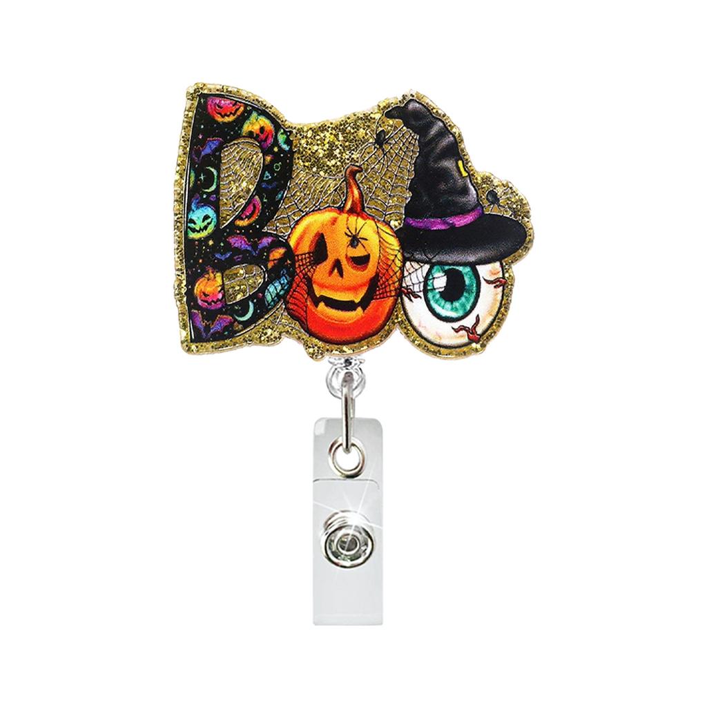 Alligator Clip Badge Holder Personalized Retractable Name Tag Id Card Badge Holder Charming Acrylic Badge Reel For Office Work