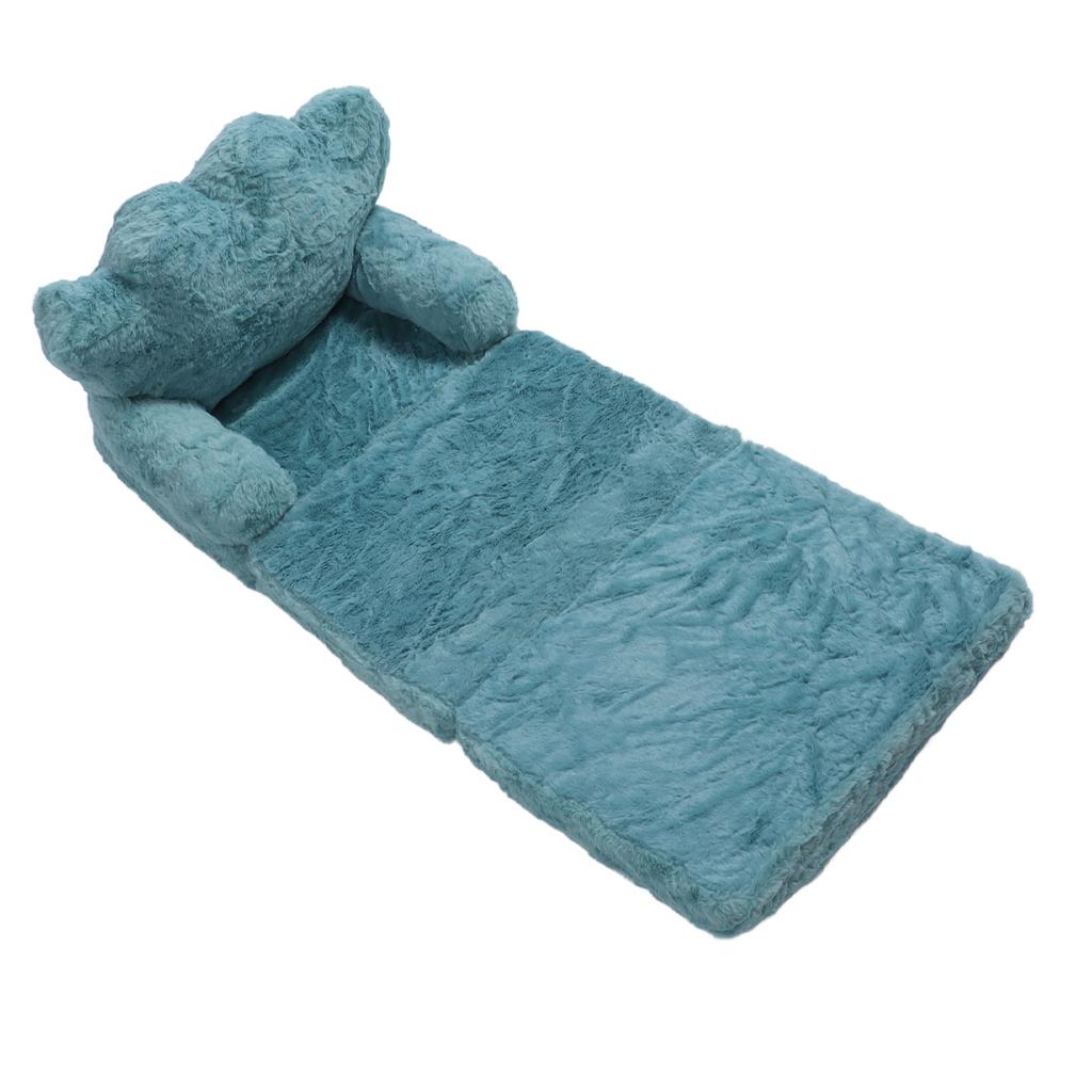 Out Chair Green Fold Out Couch Crown Cute Soft Comfortable Kids Sofa for Boys Girls Home School Kindergarten