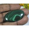 AA++ 60Cts. Natural Green Malachite Oval Cabochon Loose Gemstone 22X40X05MM D-36