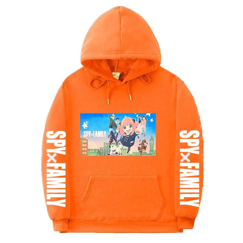 Spy X Family Anime Printed Hoodie Men Women Unisex Oversized Fleece Sweatshirt With Ribbed Hem