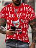 HO HO HO Santa Claus Print T Shirt For Men Women New Year Party Fashion Clothing Christmas Harajuku Short Sleeve Tops T-shirts