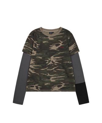 Camiseta AAKAM de Manga Larga en Capas Camuflaje (caqui)