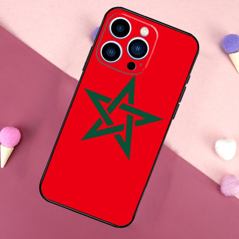 Morocco Flag Coat Of Arms Case For iPhone 15 16 Pro Max 11 12 13 Mini 14 15 Pro Max 15 Plus XR 16e Phone Back Cover