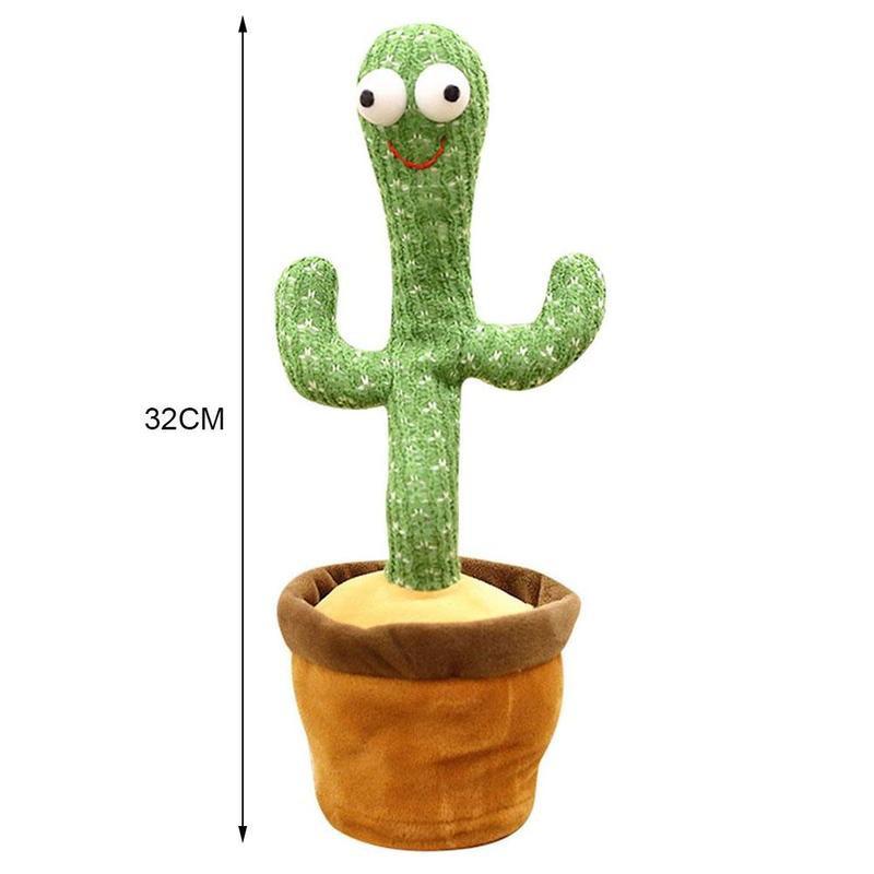 Kids Electronic Shake Dancing Toy with The Song Plush Cute Dancing Cactus Toy Early Childhood Education Toy for Children