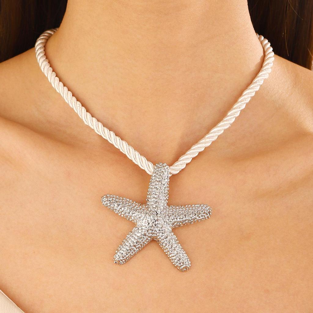 Bohemian Beach Style Conch Earrings & Necklace Set - Exaggerated Holiday Fashion Jewelry for Women