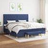 Maison Exclusive - Bettlattenrost mit Matratze Blau 200x200 cm Stoff