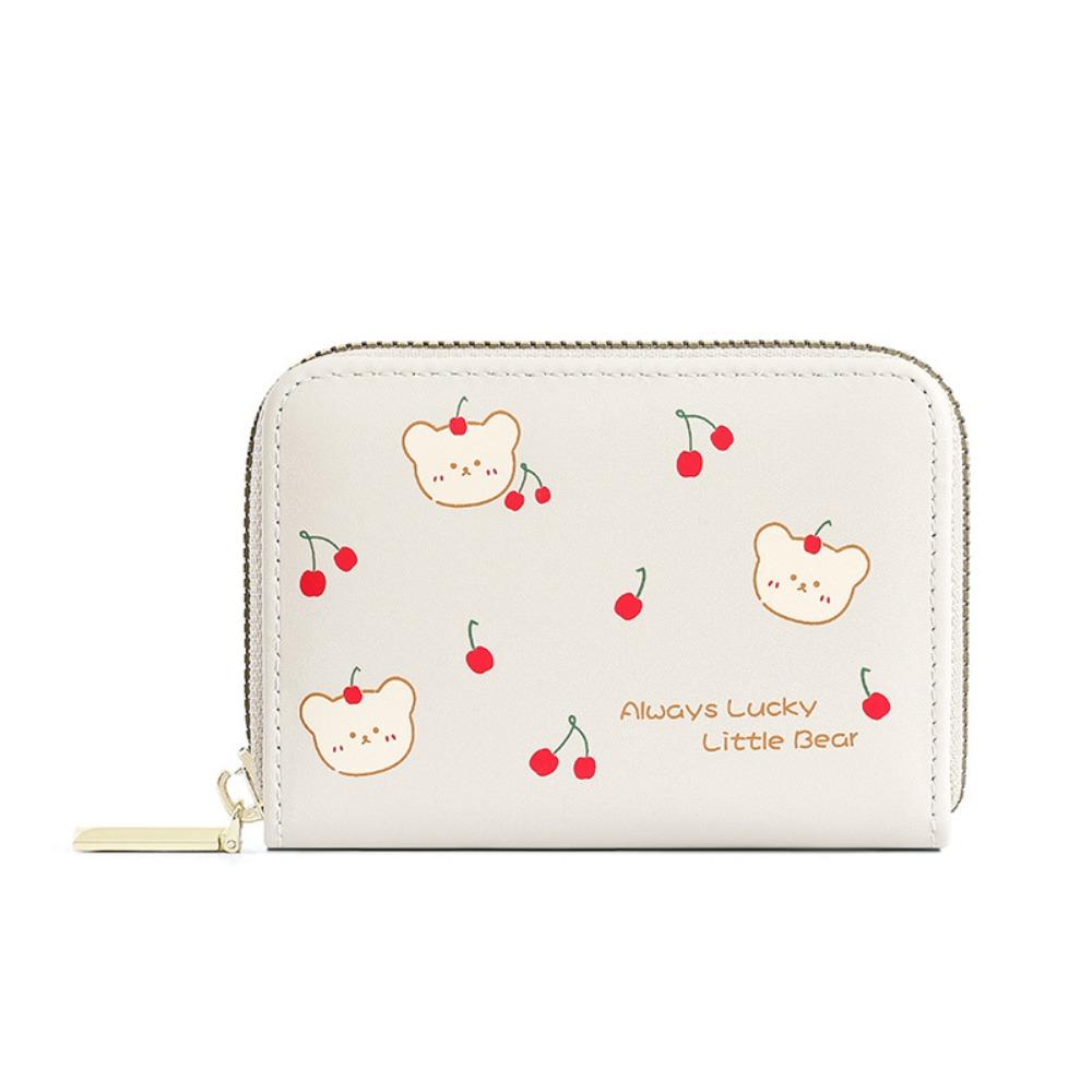 Candy Color Bear Pattern Wallet Korean Style Small Zipper Wallet Portable Short Coin Purse School
