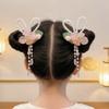 1 Pair Double Clip Pearl Bunny Hair Clips Floral Tassel Fairy Hairpins Hanfu Hair Clips  Festival