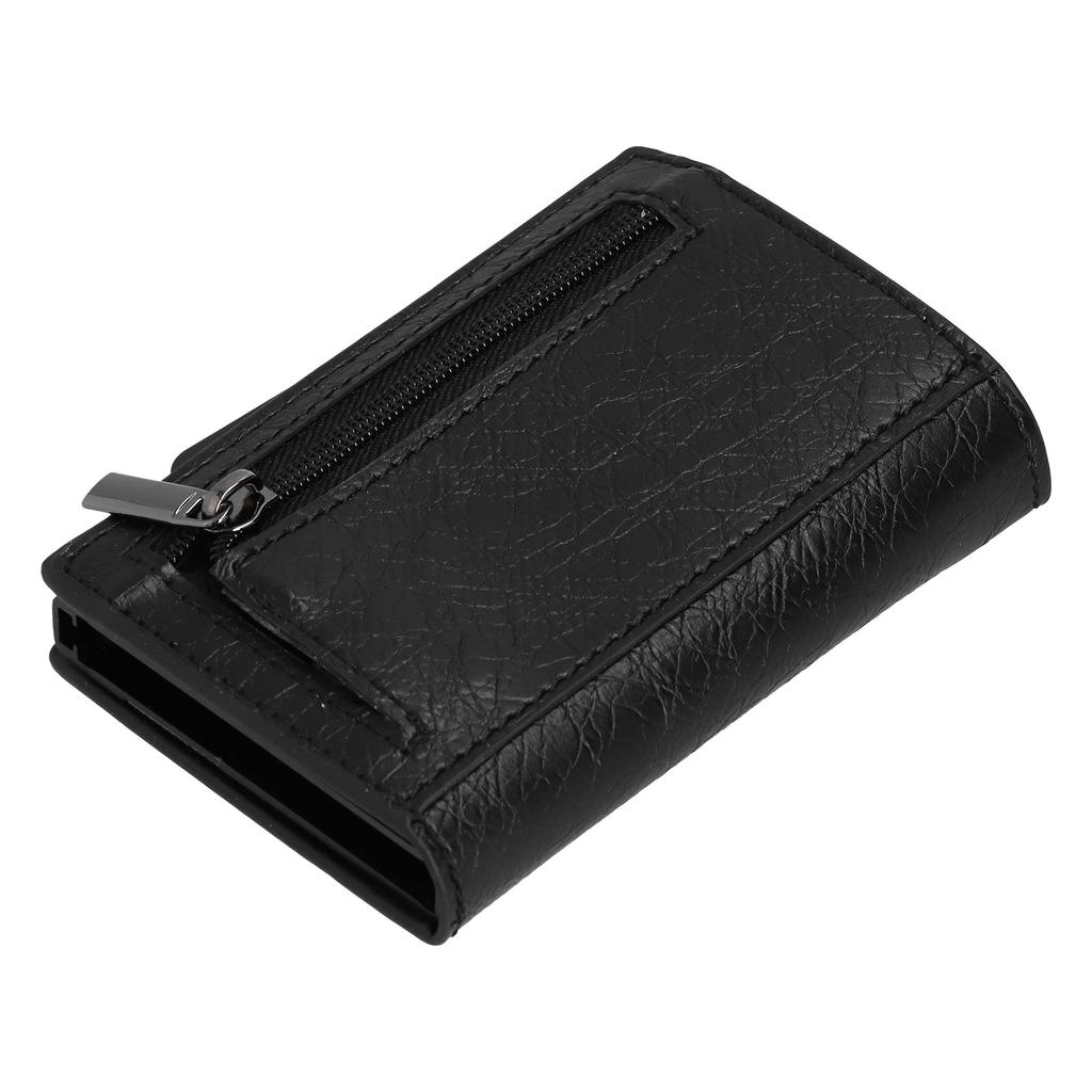 Men Business Name Card Holder Fashion Aluminium Alloy Card Box Zipper Coin Purse