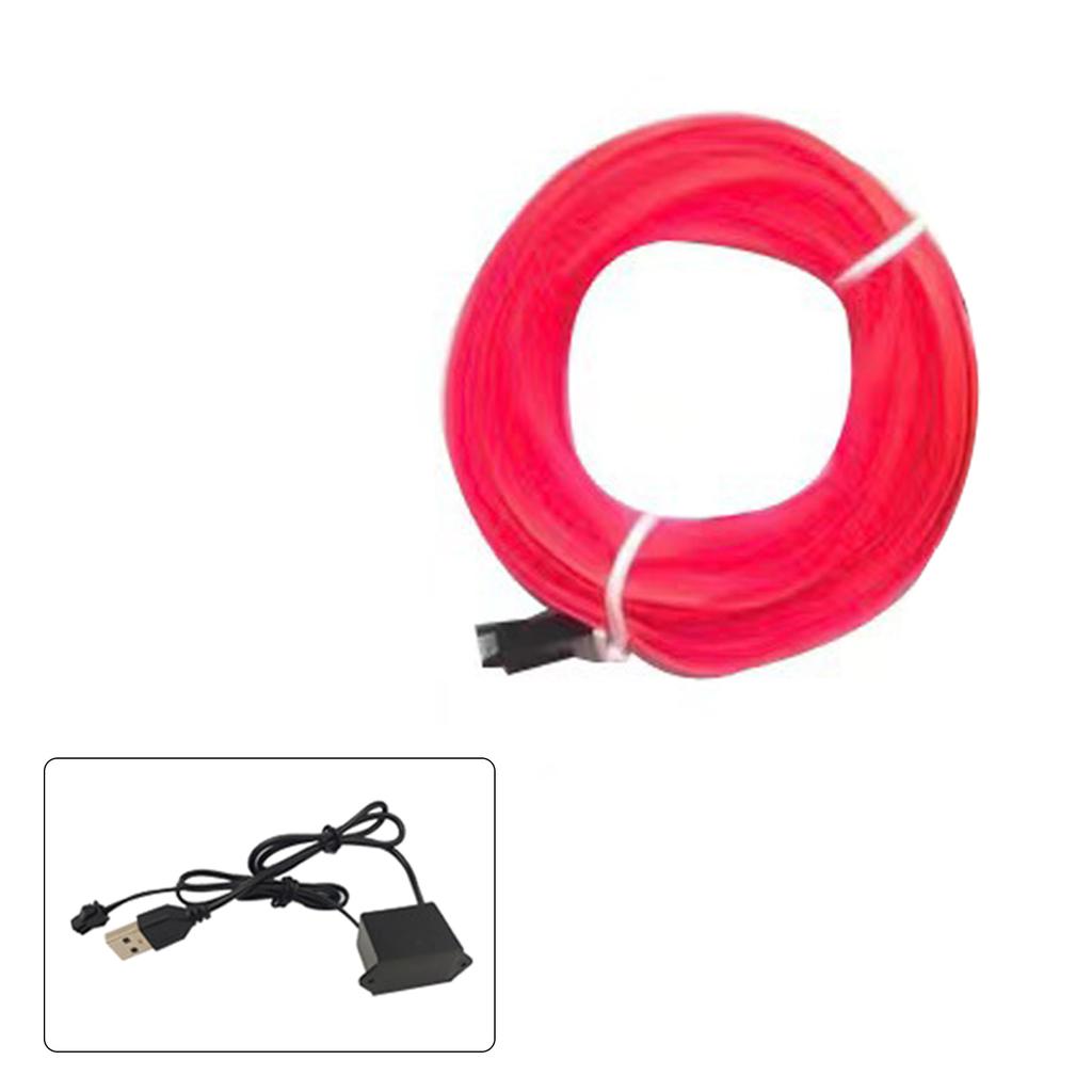 USB Car Interior Strips Lights Multicolor LED Fiber  Lighting set Simple Installation for Dashboard & Console