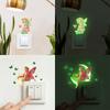 Cartoon Luminous Butterfly Fairy Bedroom Wall Sticker for Children's Room Switch Decoration