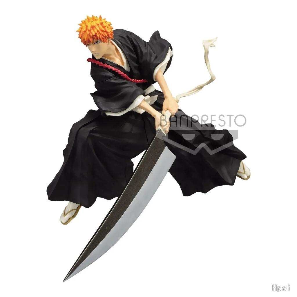 17CM Anime BLEACH Kurosaki Ichigo Model Knife Swinging Posture Toy Soul-Cutting knife Present Set Action Model Boxed