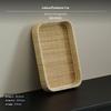 Rectangular Woven Rattan Storage Box, Minimalist Organizer Tray for Desktop, MultiPurpose Cosmetic