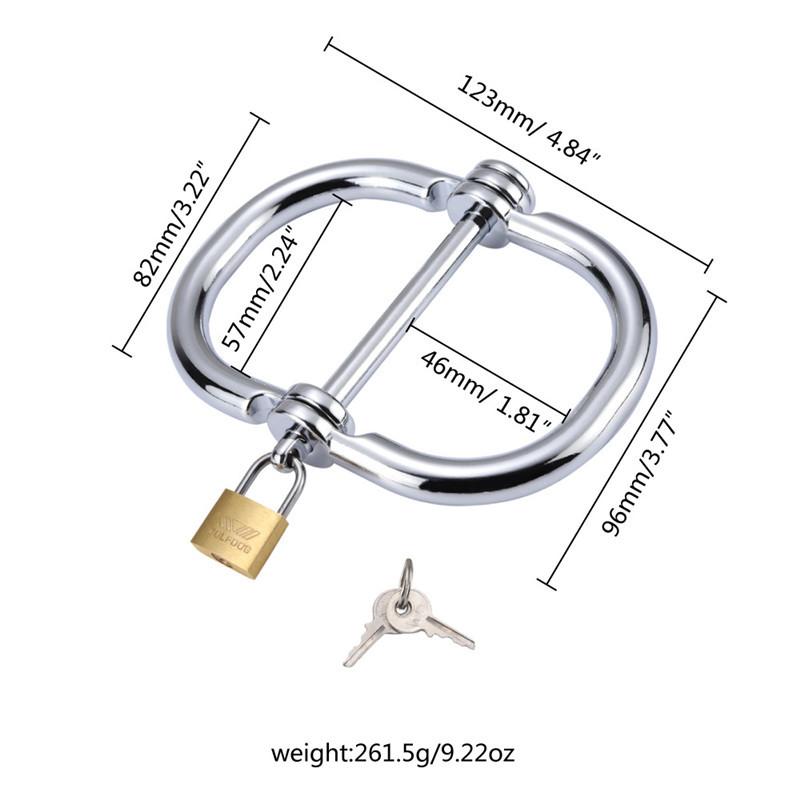 Metal Detachable Steel Handcuffs with Locks and Keys BDSM Slave Role Playing Sex Toy Tool Products Suitable for Adults