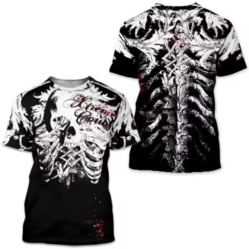 Vibrant Eagle Cross 3D Print Graphic Tee – ležérní, prodyšné, s krátkým rukávem, letní oblečení na ulici, pánské módní oblečení pro outdoorové aktivity