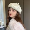 Japanese Sweet Bow Beret Female Cute Versatile Cloud Painter Hat Street Photography Fashion Woolen Octagonal Hat