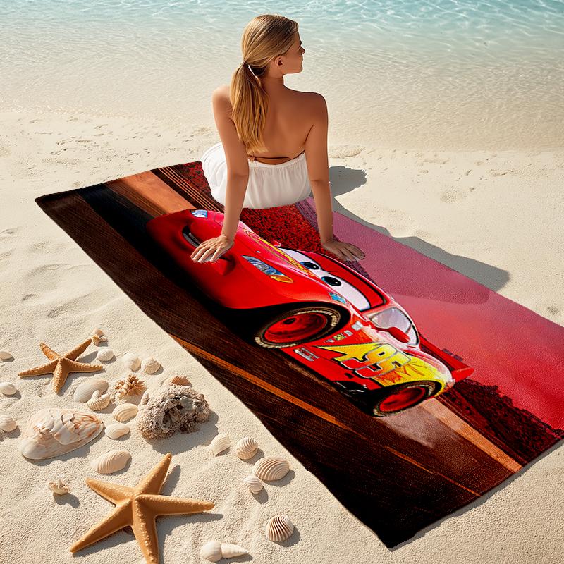 Lightning McQueen Beach Towel Outdoor Camping Beach Towel for Vacation Swim Outdoor Pool Absorbent Bath Towel