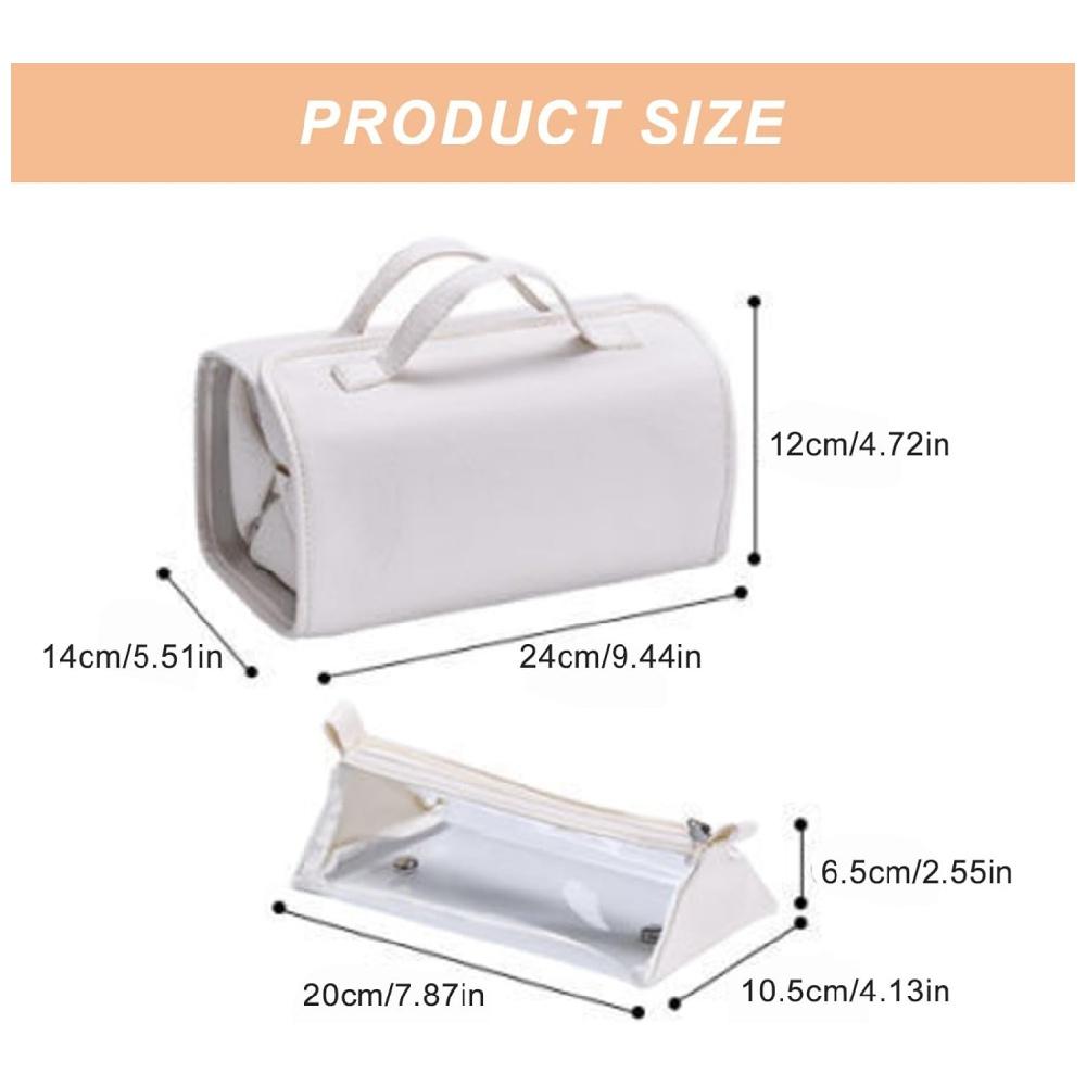 Hochwertiger Tragbarer Make-up-Organizer Wasserdichte PU-Kosmetiktasche 4-in-1 Leichter Kosmetik-Organizer Damen