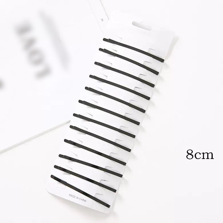 12/20Pcs Colorful Metal Snap Hair Clips 2 Inch Black Barrettes for Women Styling Non-Slip Waterdrop BB Hairpins Accessories