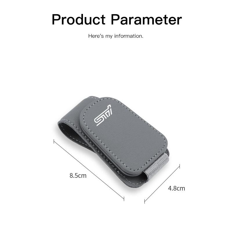 Leather Car Glasses Clip Credit Card Holder Ticket Clamp For Subaru STI WRX Forester Impreza Legacy Outback XV WAS Ascent Atenza Oi3