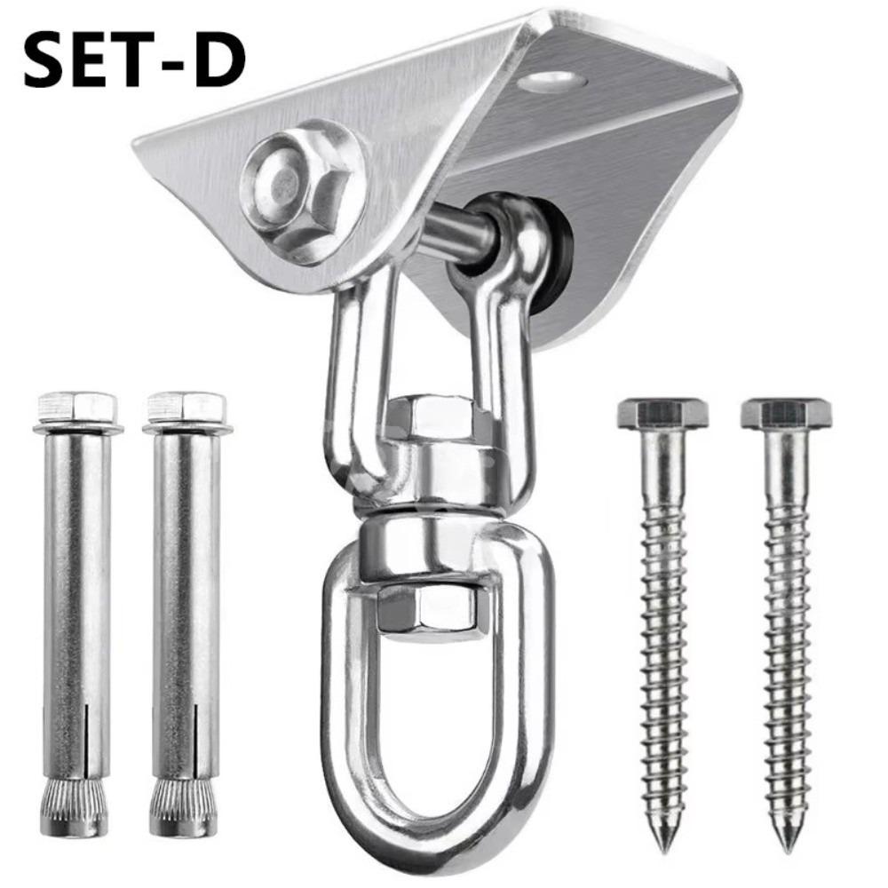 360 Rotate Swivel Load-bearing Hook Hanging Hardware Stainless Steel Hammock Fixing Plate Swing Accessories