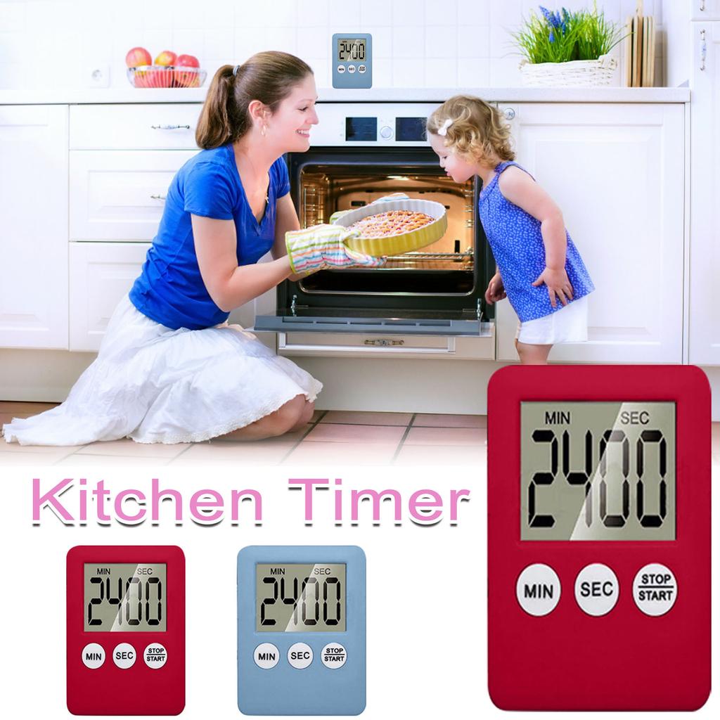 Large Digital LCD Kitchen Cooking Timer Count-Down Up Clock Alarm Magnetic