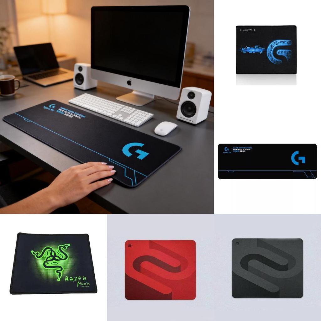 Office Desk Mouse Pad With Non Slip Rubber Surface For Gaming And Work