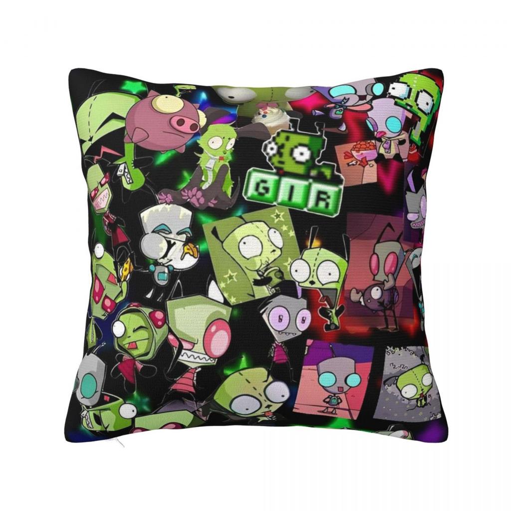 Invaders Zims Gir Cartoon Square Pillow Case Cushion Covers Fashion Polyester Decorative Pillowcase For Bed 40*40Cm