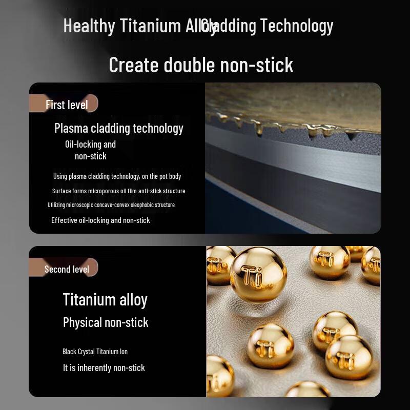 ASD 32cm Titanium Coating-Free Cast Iron Wok