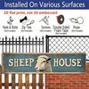 2D Flat, 1pc, 3.94 X 15.74 Inches Aluminum Decorative Sign -Vintage Sheep House Metal Sign -Farmhouse Wall Art Featuring Distressed Typography and
