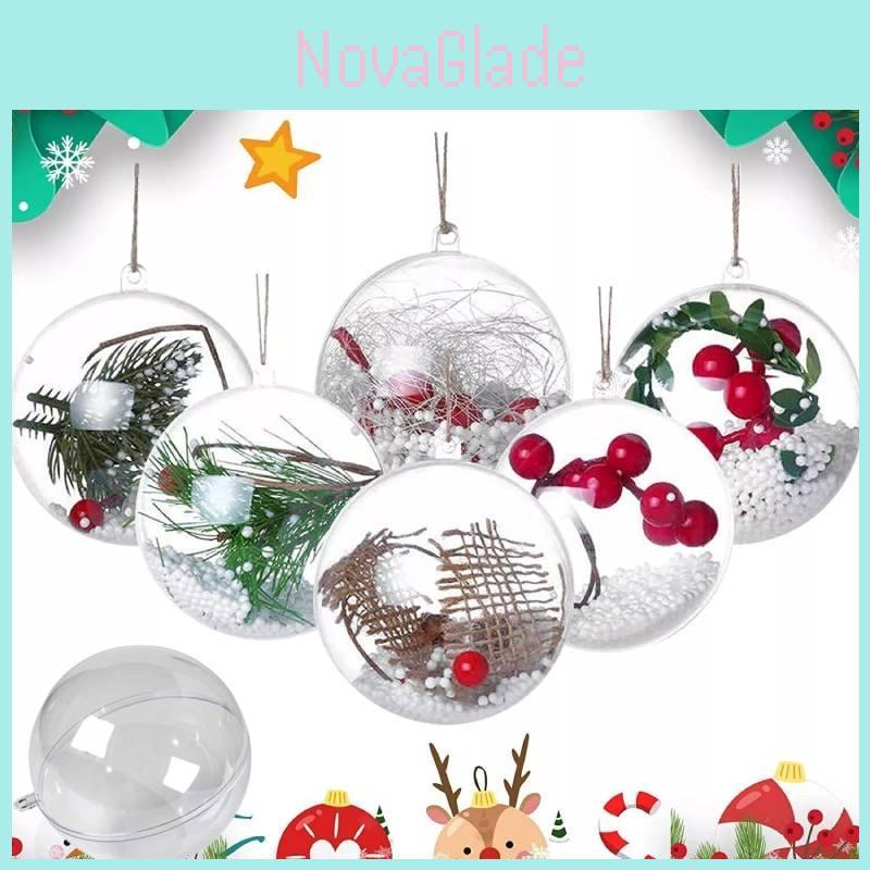 Dekorative transparente Kunststoff-Hängekugeln von 4 cm bis 20 cm für Weihnachten