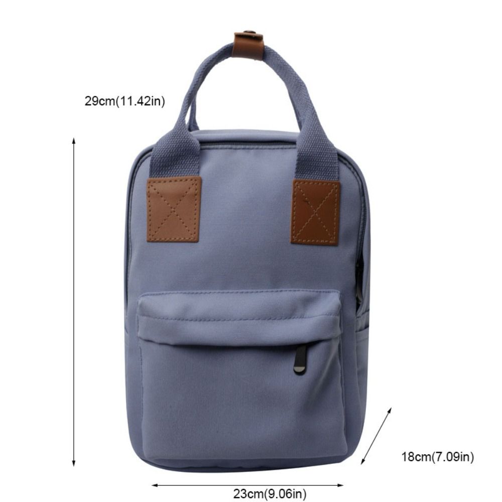 Canvas Children's Backpack Simple School Bag Trendy Square School Bag  Student