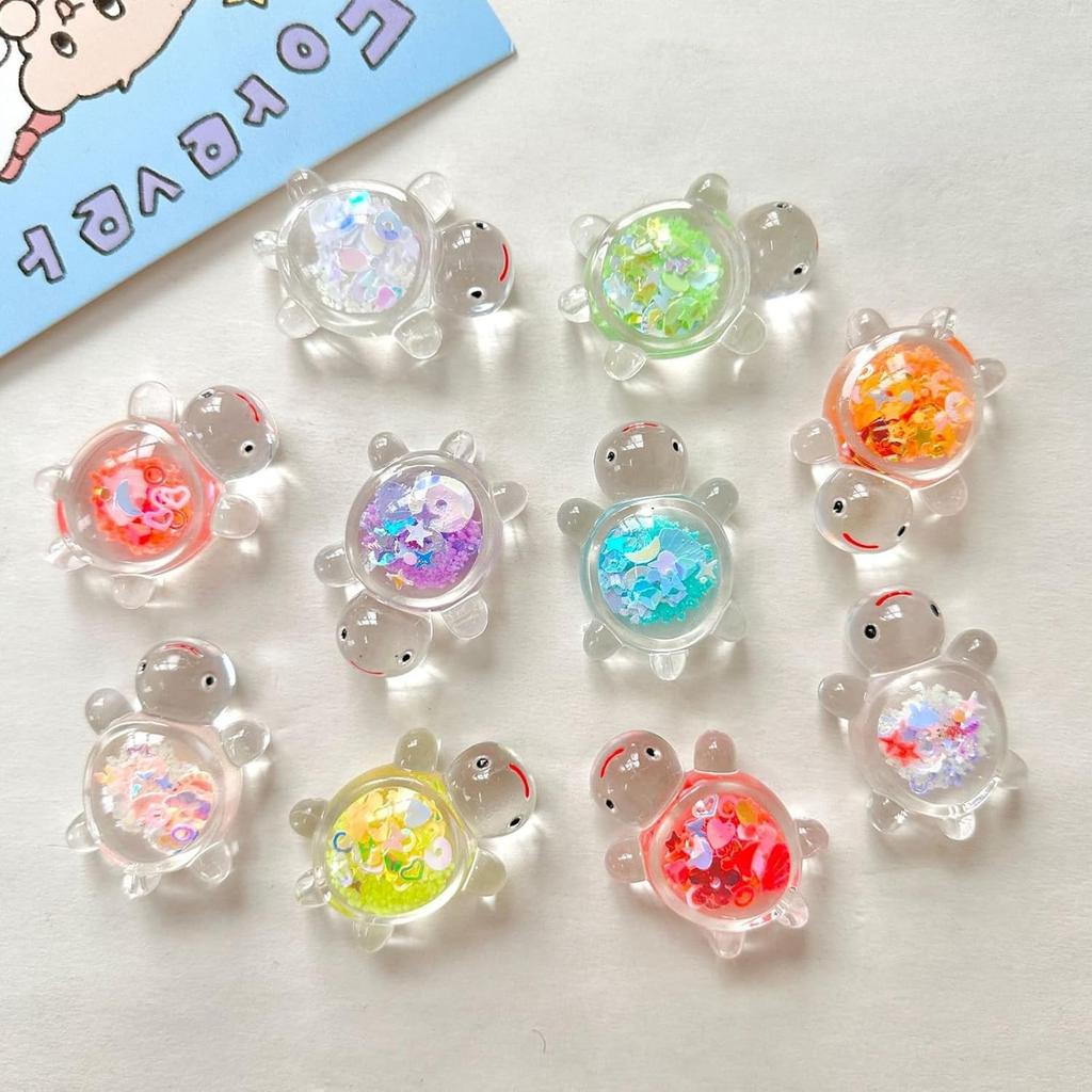 15/30 PCS Luminous Mini Resin Turtles Glow in The Dark Sea Turtle Figurines for Fairy Garden, Dollhouse, Aquarium & Hidden Decor