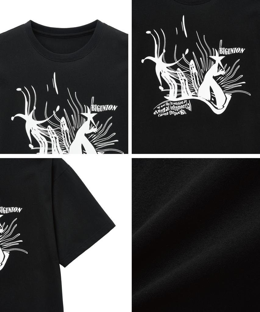 BIG UNION Bu Starfish Graphic T-Shirt (Black)