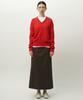 Leopeusaideuhwaiteulabel Noble V Neck Knit Raspberry Red