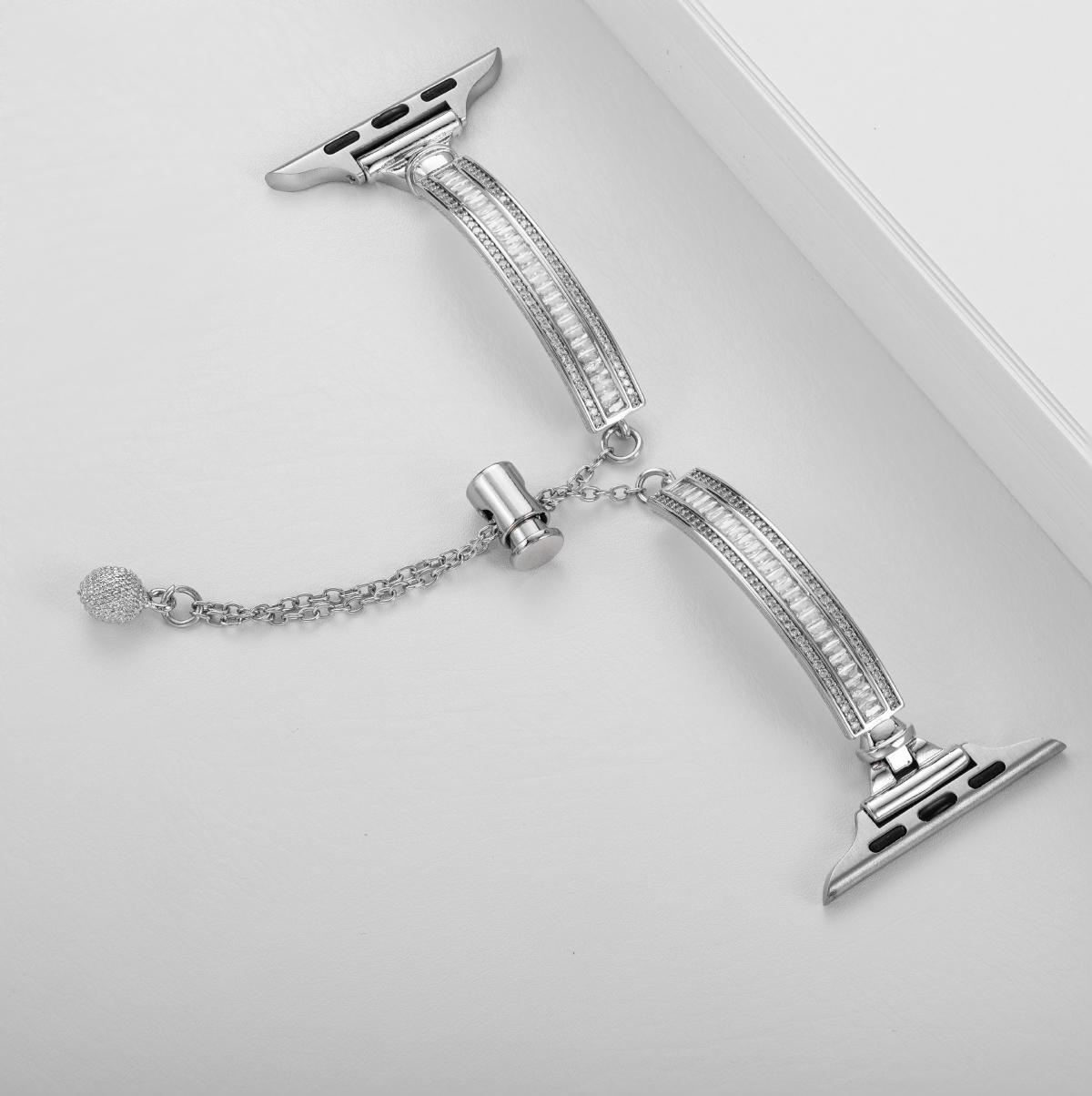 

Блестящий бриллиантовый браслет для Apple Watch 38 мм 40 41 мм Женский тонкий ремешок для Iwatch Series 11 10 42 мм / 9 8 7 6 5 SE3 4 3 2 1 Ремешок S11 10-42MM