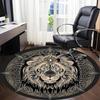 1PC Lion Mandala Pattern Chair Carpet for Office, Indoor Non-Slip Washable Carpet, Soft Comfortable Mat For Office Room Yy250930295