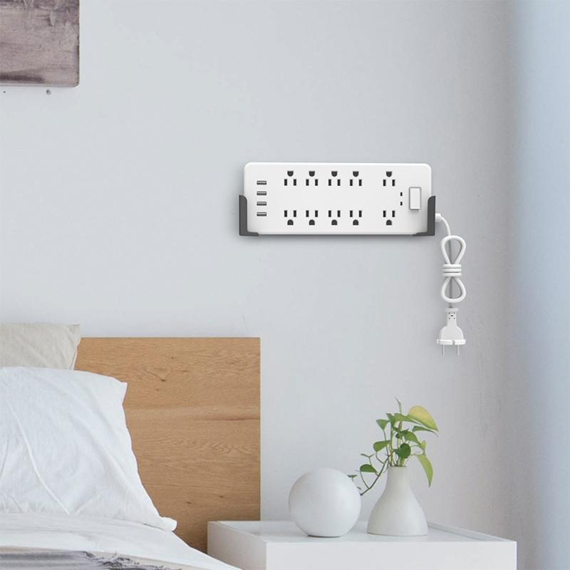 ABS Wall Mounted Power Strips Stand For Tablets Smartphones, Ideal For Smooth Surfaces Like Marble Wood, Glass, Tiles