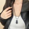 Women Light Luxury Fashion Vintage Long Gourd Pendant Sweater Necklace