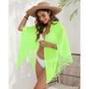 Women's Long Beach Sarong - Flowy Chiffon Wrap Skirt with Tassel, One Piece Swimwear Cover Up 0997