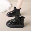 Thick-soled snow boots women's fur integrated 2025 new winter cotton boots piled and thickened waterproof and non-slip outer cotton shoes