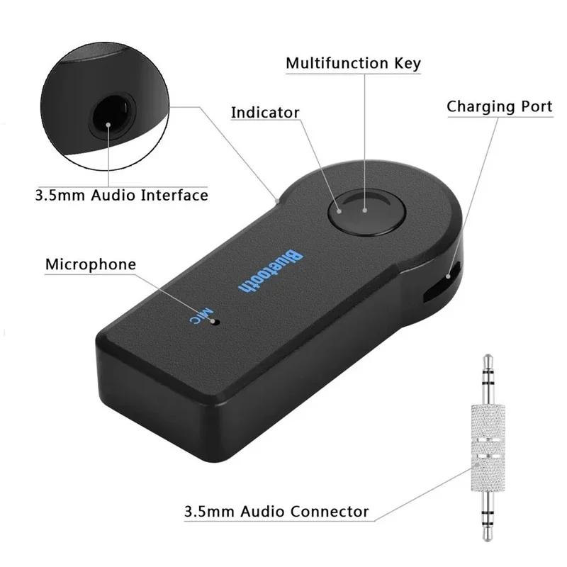 2 in 1 wireless Bluetooth 5.0 receiver 3.5mm jack for car music audio aux A2DP headphone transmitter adapter reciever handsfree 6